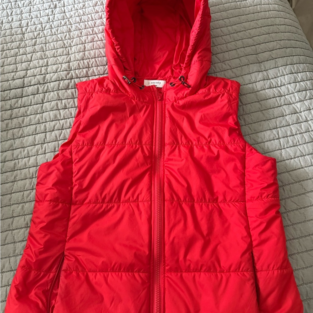 J. Society Scarlet Hooded Vest